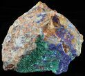 Malachite with Azurite Crystal Specimen - Morocco #60731-1